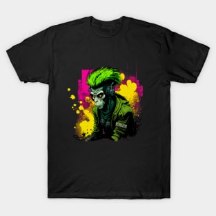 Neon Punk Monkey T-Shirt